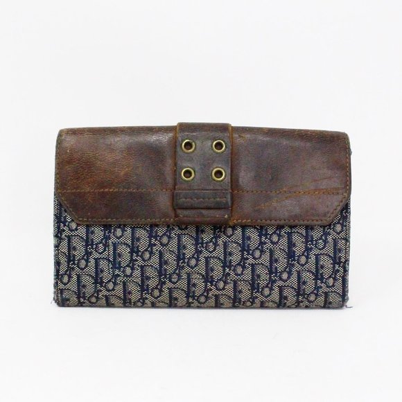 CHRISTIAN DIOR #36210 Monogram Canvas Saddle Wallet - Picture 1 of 6